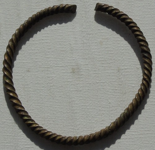 African twisted brass bracelet - brass,