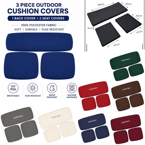 Waterproof 3pc rattan cushion - waterproof,