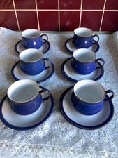 Denby Stunning Imperial Blue 12 Piece Stoneware Tea/Coffee Set in Exc Cond
