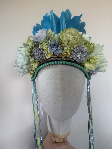 Festival headband blue green - festival,