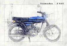 Line Tech Drawing  Yamaha FS1E