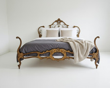 Antique King Size Bed Venetian Style Brass 