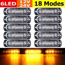 20X Amber 6 LED Strobe Lights