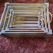 Wooden Storage Crates Set of 4