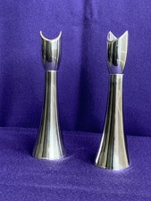 Vintage Grenadier England Silver Plated Candlesticks, 2, modernist style. 