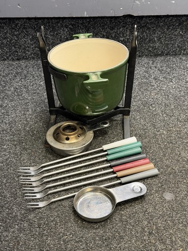 Creuset green fondue set - green,