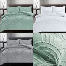 Zara Embossed Duvet Cover Set With Pillowcase Luxury Polyester Bedding Set