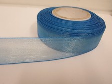 2 or 25 metres Sheer Organza Ribbon 3mm 9mm 15mm 25mm 40mm Roll Tape Trim UK