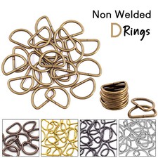 2-100pcs D Rings Metal Webbing