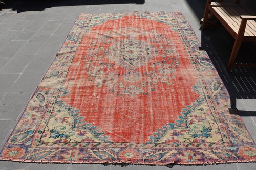Turkish vintage rug 5x10 - rug,, 6,5x10,6