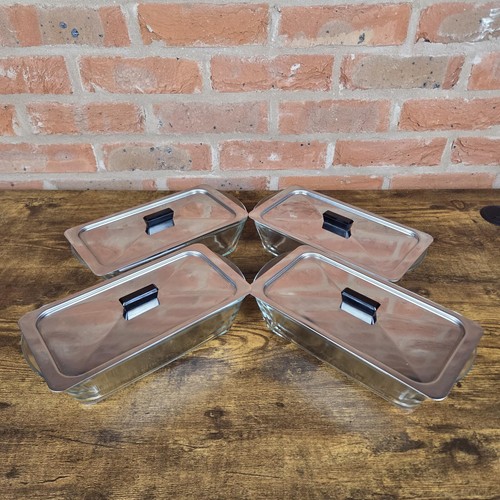 Four vintage hostess glasbake - hostess,