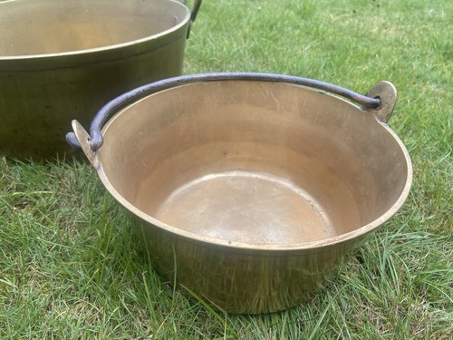 Antique brass jam - brass, pan