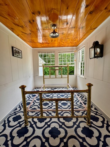 Antique brass bed - frame,