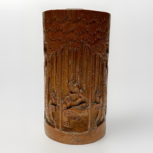 Chinese bamboo brush pot - bamboo,