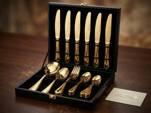 24k gold plated - cutlery, set