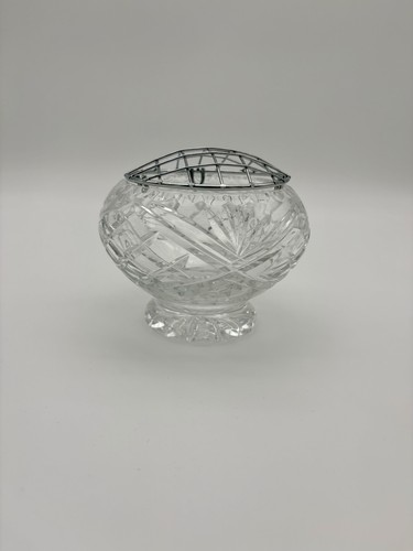 Vintage cut glass rose bowl - vintage,