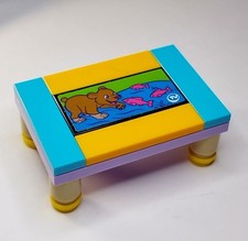 Lego - 6x4 Multicoloured Childrens Play Table, Bear & Fish Pic - NEW CUSTOM #44