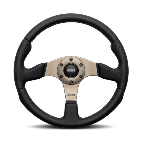 Momo race black leather - black,
