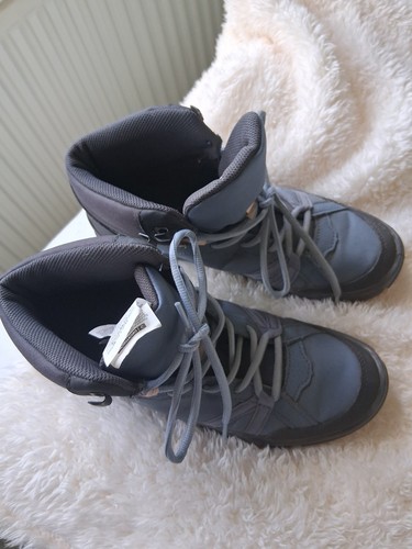 Mid blue lace walking boots - blue,