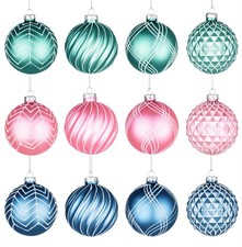 8cm glass baubles - 8cm,