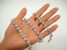 Rhinestone Bridal Dancing Evening Dress Chain Crystal Costume Wedding Ribbon 1