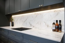 Cheap Compact Laminate Worktop AMBER Marble 12mm Slim Waterproof Solid Worktop