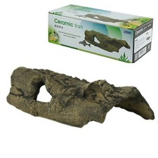 Ceramic Tree Bark Hiding Shelter Home Hide Pleco Shrimp Catfish Breeding Moss