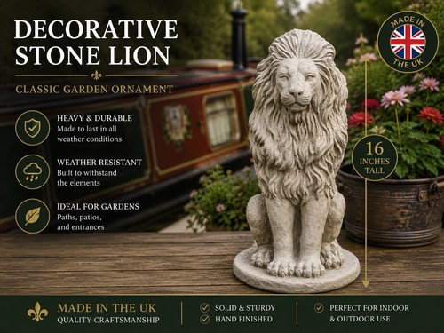 Pair proud garden lion - pair,