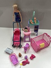 BARBIE BABY DOLLS WITH COTS  &