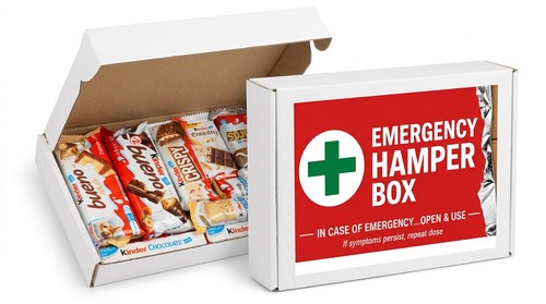 Hamper box emergancy chocolate - hamper,