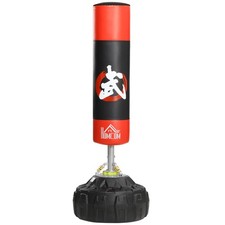 HOMCOM Freestanding Boxing Punch Bag Stand w/ Fillable Base Springs Suction Cups