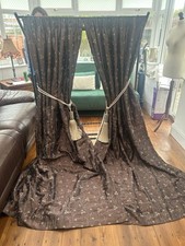 Silk Curtains Chocolate Brown