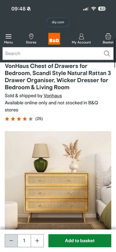 Vonhaus scandi style natural - vonhaus,