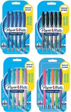 Papermate Flexgrip Ultra Retractable Ballpoint Pens 1.0mm - Blue / Black- 5 Pack