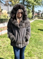 Real Fur Mink Blue Iris