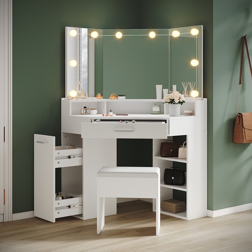 Corner led dressing table - led,