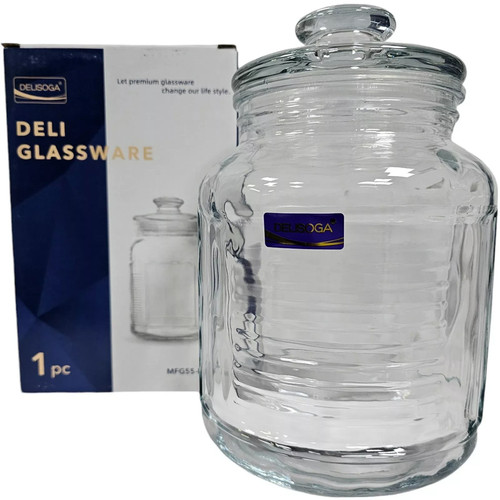 Biscotti jar glass - lt,