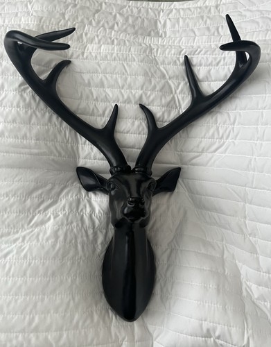 Black wall mounted stag - wall, stag/deer