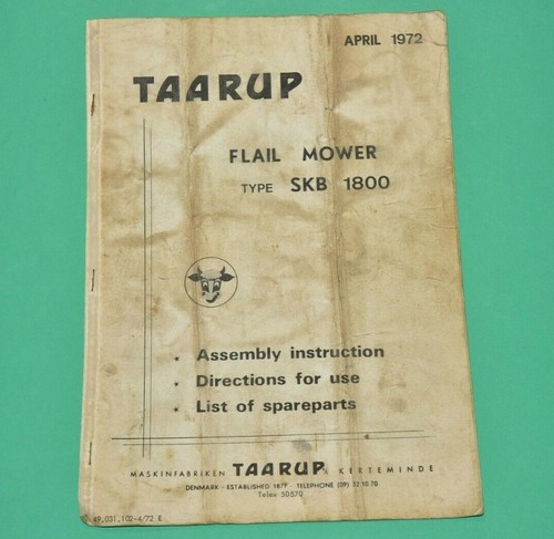 Taarup flail mower - type, skb