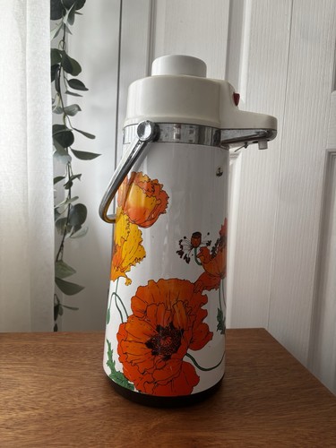 Vintage floral airpot thermos - floral,