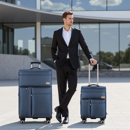 Piece expandable suitcase - 2-piece,