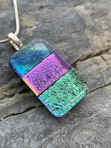 Dichroic glass pendant - dichroic,