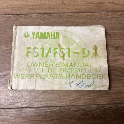 Genuine yamaha owners manual - yamaha,