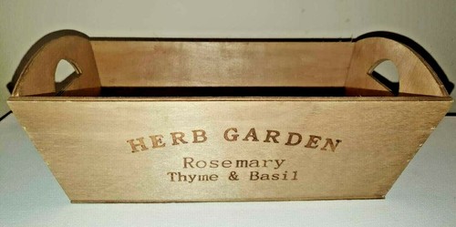 Wooden garden herb planter - wooden,