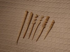 6 x Antique Carved Sewing