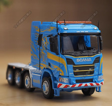 1:64 Masdi Scania R650 Model Diecast Metal Truck Tractor Army Blue　Color