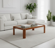 Vintage Danish Coffee Table  Teak and Pebbles IB Kofod Larsen Design 1960s