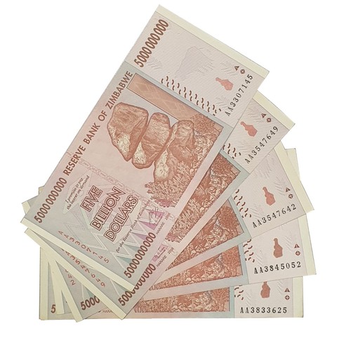 Zimbabwe billion dollars - 5,