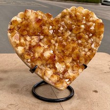 heart-shaped yellow Crystal Quartz Crystal Mineral Specimens - 4.6LB