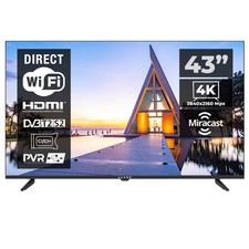Kiano Elegance 43" 4K UHD Smart LED TV | Android 11 WiFi DVB-T2/S2 PVR